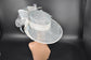 Powder Blue Sinamay Kentucky Derby Hat: Wide Brim Tea Party Hat