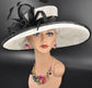 Sinamay Kentucky Derby Hat: Wide Brim Royal Ascot Tea Party Hat