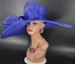 Royal Blue Derby Hat: Ascot Wedding Tea Party Hat