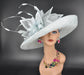 Powder Blue Sinamay Kentucky Derby Hat: Wide Brim Royal Ascot Race Day Hat