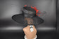 Black Sinamay Wide Brim Hat: Royal Ascot, Kentucky Derby