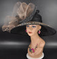 Leopard Print Kentucky Derby Hat: Wide Brim Sinamay Race Day Hat