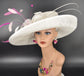 Wide Brim Sinamay Derby Hat: Church Wedding Tea Party, Royal Ascot