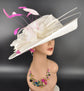 Wide Brim Sinamay Derby Hat: Church Wedding Tea Party, Royal Ascot