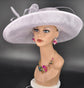 Lilac Sinamay Kentucky Derby Hat: Wide Brim Royal Ascot Race Day