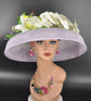Lilac Sinamay Dome Hat: Audrey Hepburn Style Kentucky Derby Floral Hat