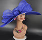 Royal Blue Derby Hat: Ascot Wedding Tea Party Hat