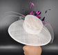 Wide Brim Sinamay Kentucky Derby Hat: Feather Flower Wedding Church Hat