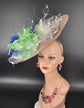 Sinamay Fascinator Hat: Feather Flower Kentucky Derby Tea Party Headband