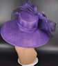 Purple Wide Brim Derby Hat: Kentucky Race Day Tea Party Wedding