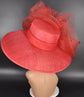 Red Sinamay Derby Hat: Wide Brim Kentucky Race Day Hat