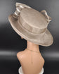Taupe Sinamay Derby Hat: Medium Brim Wedding Ascot Race Day