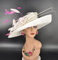Wide Brim Sinamay Derby Hat: Church Wedding Tea Party, Royal Ascot