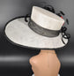 Wide Brim Sinamay Kentucky Derby Hat: Red Rose Ascot Hat
