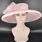 Pink Sinamay Derby Hat: Feathered Royal Ascot Headpiece