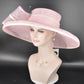Pink Sinamay Derby Hat: Feathered Royal Ascot Headpiece