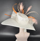 Royal Ascot Hat: White Feathered Kentucky Derby Fascinator
