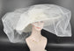 White Sinamay Kentucky Derby Hat: Wide Brim Wedding Church Hat with Veil
