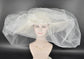 White Sinamay Kentucky Derby Hat: Wide Brim Wedding Church Hat with Veil