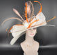 Royal Ascot Hat: White Feathered Kentucky Derby Fascinator