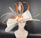 Royal Ascot Hat: White Feathered Kentucky Derby Fascinator