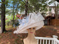 White Blue Feather  Flower Wide Brim Kentucky Derby Hat,Ascot Hat for Wedding & Tea Party, Garden Party Hat, Mother of the Bride, Church