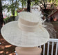 Off White Wide Brim Kentucky Derby Hat, Ascot Hat for Wedding & Tea Party, Garden Party Hat, Mother of the Bride, Church