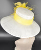 Wide Brim Sinamay Derby Hat: Kentucky Oaks, Tea Party, Wedding