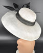 White Black Audrey Hepburn Style Hat, Kentucky Derby Hat, Ascot Royal Hat, Tea Wedding Garden Party Hat, Mother of the Bride Hat, Church