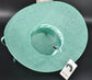 Turquoise Three Layer Wide Brim Sinamay Hat Kentucky Derby Hat Wedding Church Tea Party Garden Carriage Party Ascort Royal Party Hat