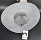 Elegant Silver/Gray Three Layer Wide Brim Sinamay Hat Kentucky Derby Hat Wedding Church Tea Party Garden Party Ascort Royal Party Hat