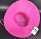 Fuchsia Pink Three Layer Wide Brim Sinamay Hat Kentucky Derby Hat Wedding Church Tea Party Garden Party Ascort Royal Party Hat