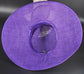 Purple Three Layer Wide Brim Sinamay Hat Kentucky Derby Hat Wedding Church Tea Party Garden Carriage Party Ascort Royal Party Hat