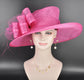 Hot Pink Kentucky Derby Hat, Wide Brim Sinamay Hat  for Women, Royal Ascot Hat, Tea Party Hat, Wedding Guest Hat, Spring Racing Hat