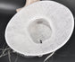 White Kentucky Derby Hat, Wide Brim Sinamay Hat  for Women, Royal Ascot Hat, Tea Party Hat, Wedding Guest Hat, Spring Racing Hat