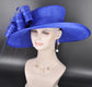 Royal Blue Kentucky Derby Hat, Wide Brim Sinamay Hat  Royal Ascot Hat, Tea Party Hat, Wedding Guest Hat, Spring Racing Hat