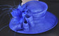 Royal Blue Kentucky Derby Hat, Wide Brim Sinamay Hat  Royal Ascot Hat, Tea Party Hat, Wedding Guest Hat, Spring Racing Hat