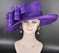 Purple Kentucky Derby Hat, Wide Brim Sinamay Hat  Royal Ascot Hat, Tea Party Hat, Wedding Guest Hat, Spring Racing Hat