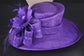 Purple Kentucky Derby Hat, Wide Brim Sinamay Hat  Royal Ascot Hat, Tea Party Hat, Wedding Guest Hat, Spring Racing Hat