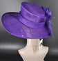 Purple Kentucky Derby Hat, Wide Brim Sinamay Hat  Royal Ascot Hat, Tea Party Hat, Wedding Guest Hat, Spring Racing Hat