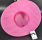 Hot Pink Three Layer Wide Brim Sinamay Hat Kentucky Derby Hat Wedding Church Tea Party Garden Carriage Party Ascort Royal Party Hat
