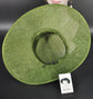 Elegant Olive Green Sinamay Derby Hat, Wide Brim Fascinator for Kentucky Derby, Wedding Guest Hat, Tea Party Hat, Ascot Hat for Women