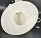 Elegant Off White/ Ivory Sinamay Derby Hat, Wide Brim Fascinator for Kentucky Derby, Wedding Guest Hat, Tea Party Hat, Ascot Hat  For Women