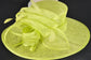 Lime Green Three Layer Wide Brim Sinamay Hat Kentucky Derby Hat Wedding Church Tea Party Garden Carriage Party Ascort Royal Party Hat