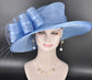 Light Blue  Kentucky Derby Hat, Wide Brim Sinamay Hat  Royal Ascot Hat, Tea Party Hat, Wedding Guest Hat, Spring Racing Hat