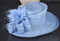 Light Blue  Kentucky Derby Hat, Wide Brim Sinamay Hat  Royal Ascot Hat, Tea Party Hat, Wedding Guest Hat, Spring Racing Hat