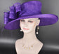 Purple Kentucky Derby Hat, Wide Brim Sinamay Hat  Royal Ascot Hat, Tea Party Hat, Wedding Guest Hat, Spring Racing Hat