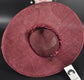 Burgundy Three Layer Wide Brim Sinamay Hat Kentucky Derby Hat Wedding Church Tea Party Garden Carriage Party Ascort Royal Party Hat