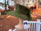 Olive Green Wide Brim Kentucky Derby Hat, Ascot Hat for Wedding & Tea Party, Garden Party Hat, Mother of the Bride, Church