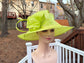 Lime Green Three Layer Wide Brim Sinamay Hat Kentucky Derby Hat Wedding Church Tea Party Garden Carriage Party Ascort Royal Party Hat